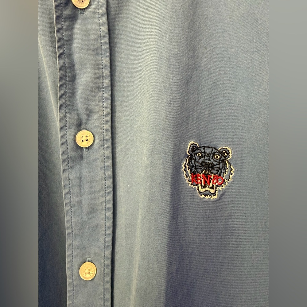 Kenzo Light Blue Casual Button-Down Shirt - Picture 3 of 4